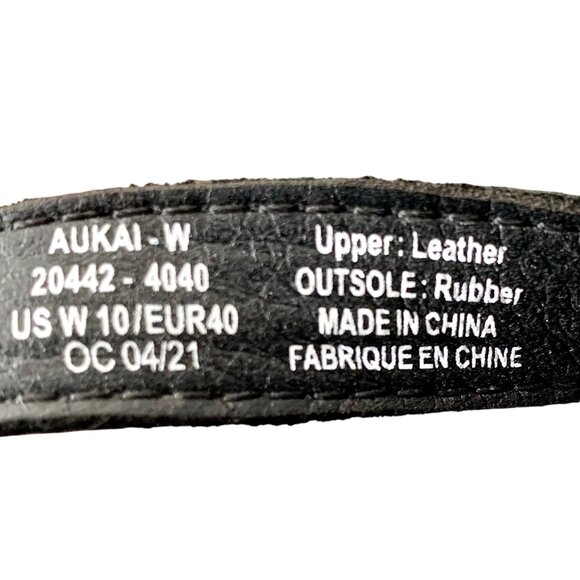 OluKai Aukai Beach Flip-Flop Sandals US 10 EU 40 Black Leather Upper Rubber Sole - Picture 10 of 10